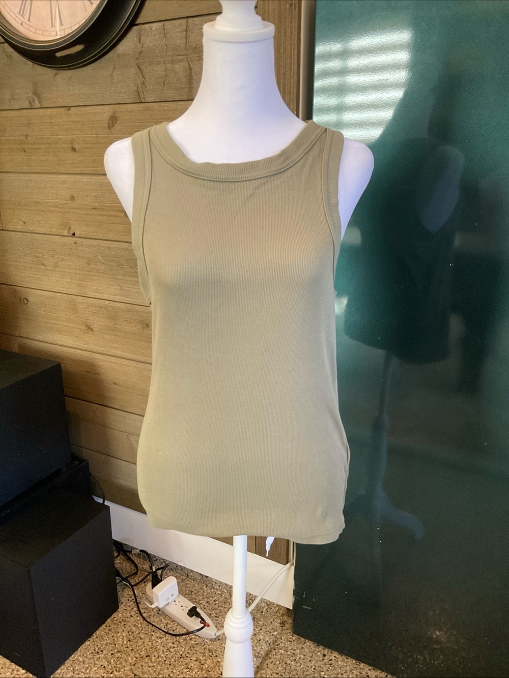 Banana Republic Olive Green Ribbed Tank Top